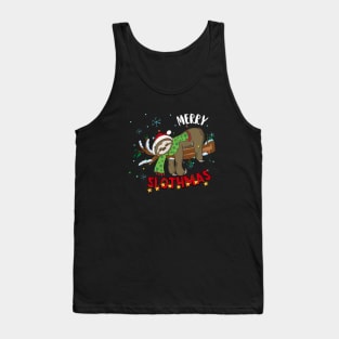 Merry Slothmas Christmas Pajama for Sloth Lovers Tank Top